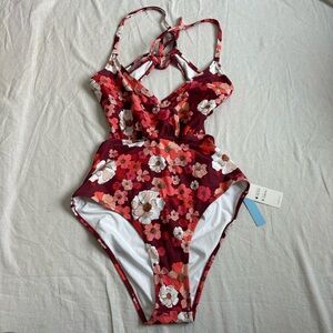 Cupshe Olivia Floral Cutout Women's One Piece Swimsuit